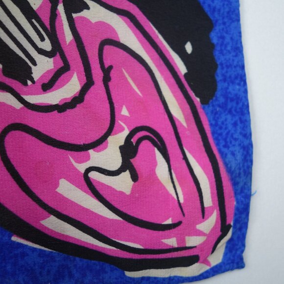 Vintage Escada News From The Tiger Print 100% Silk Scarf, Missing Label Tag - Picture 10 of 16